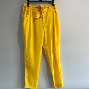 Parachute Style Pants in Yellow - Women’s Size Medium